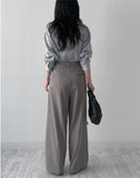 Davi Belted Wide Slacks