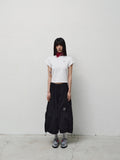 (W) DSMT METAL LOGO CROP TOP