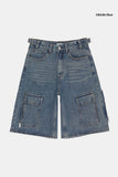 Code cargo bermuda denim pants