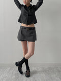 Asso Check Slim Fit Crop Shirt