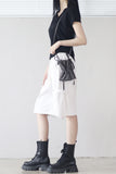 Jooah V-neck Hooded Short Sleeve T-shirt