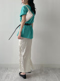Eyelet Over Fit Short Sleeve T-shirt