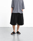 Cross Pleated Sweat Shorts