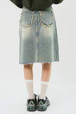 (W) Lit Denim Skirt