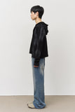 Tank Fading Waffled Zip Hoodie