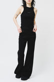 (W) Dot Black Sleeveless