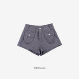 Brick Cargo High Waist Shorts