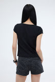 PRTN) U-neck Hurupi Logo Short Sleeve T-Shirt