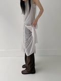 Collin Slit Layered Long One Piece