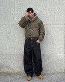 Ar pintuck denim pants