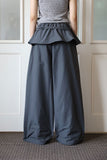 Frill skirt nylon pants