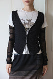 Ruling emboss summer vest