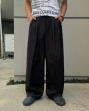 Moz two-tuck wide slacks