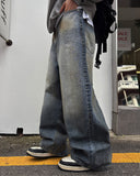 Mud wide denim pants