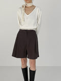 Soft V-neck Crop Knit