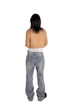 WASHED STRAIGHT DENIM PT