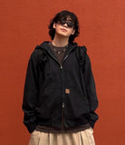 Pigment Rivet Detail Work Hood Jumper