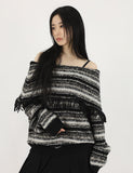 Oreo fringe off knit