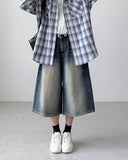 Exi Wide Bermuda Denim