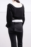 Moire Stripe Punching Cardigan