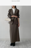 [Setup Available/Three-Piece] Bird No-Collared Loose-Fit Jacket