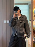 Stone Denim Washing Knit Trucker Jacket
