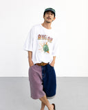Patchwork Denim Half Pants