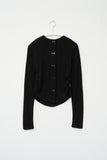(W) Boa Double Button Cardigan