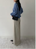 Stripe Raglan Loose Fit Sweatshirt