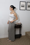 High Roll Up Long Skirt