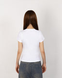 [MADE] W Chest Logo Crop Short Sleeve