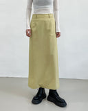Slit slacks long skirt