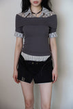 Peril Check Shirt Short Sleeve Tee