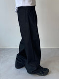 Two Pleat Black Denim