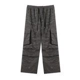 Grunge Leather Cargo Pants