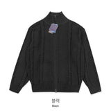 Daily Wool Twist Knit Zip-Up