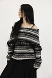Oreo fringe off knit