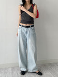 516 Washed Wide Denim Pants