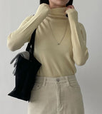 Viscose Turtleneck Polar Knit