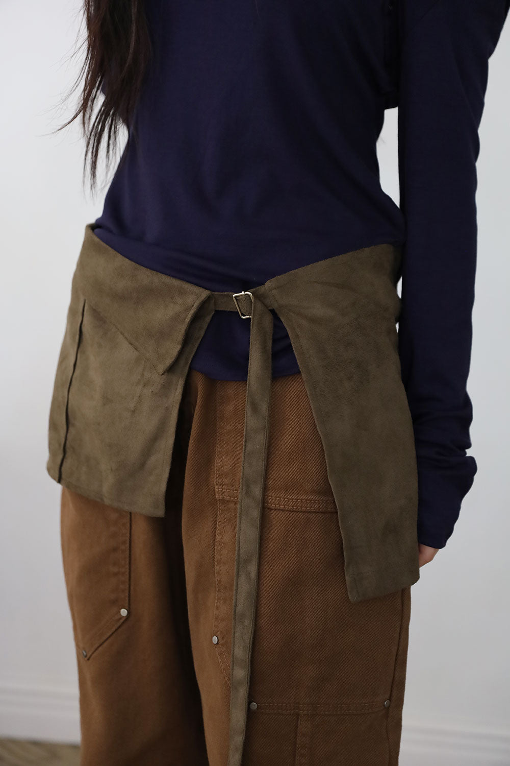 【COLOR iN ID】Suede layered wrap skirt COLOR iN ID(カラーインアイディー) - スエードレイヤードラップ