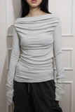 Pale drape top