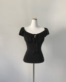Elisebe Strap Shirring Top