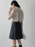 Naro V-Neck See-Through Blouse