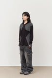 Star Henley Warmer Knit Hoodie