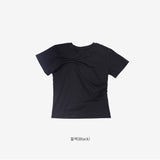 Elan pin tuck shirring t-shirt