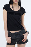PRTN) U-neck Hurupi Logo Short Sleeve T-Shirt