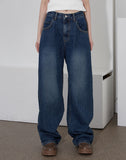 loose fit deep denim