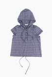 Bloom Check Hooded Short Sleeve Shirt