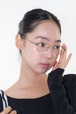 Square silver frame glass