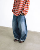 Washed Denim Balloon Pants
